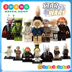 Xếp hình Star Wars Han Solo - Shaak Ti - Luminara Unduli - Luke Skywalker - Oola MTarkin Lego Minifigures POGO PG8051