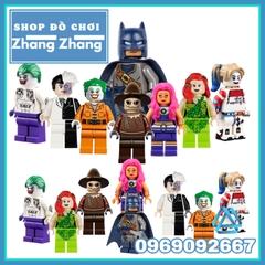 Xếp hình Batman Joker Harley Quinn Two Face Starfire Poison Ivy ScareCrow Lego Minifigures POGO PG8013