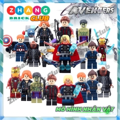 Đồ chơi Xếp hình Avengers Captain America Hulk Nick Fury Hawkeye Ironman Thor Black Widow Maria Hill Minifigures SY619