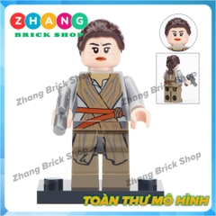 Xếp hình Rey - Luke Skywalker - Sabine - Ahsoka Tano - Kit Fisto - Jag - Snowtrooper Lego Minifigures Lele C023 030