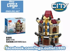 Xếp hình tòa nhà khu phố Pari nước Pháp hoa lệ Streetview Modular Lego Minifigures Decool 1114 1119