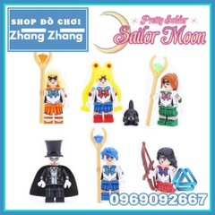 Xếp hình Sailormoon Mars Venus Mercury Jupiter Chiba Mamoru thủy thủ mặt trăng Lego Minifigures JY106