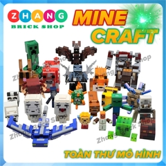 Xếp hình Minecraft gồm Phantom - Strider - Bee - Polar Bear - Agent - Dolphin - Cat - Vex Lego Minifigures Xinh X0301