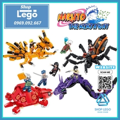 Xếp hình Naruto và các linh thú Orochimaru Sasuke và Jiraiya Kakashi Uchiha itachi Gaara Lego Minifigures PRCK 79619