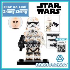 Đồ chơi xếp hình Star Wars gồm Stormtrooper - Sabine Wren - Wrecker Crosshair Vizla Minifigures Xinh X0307