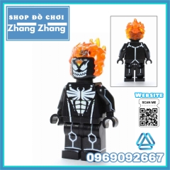 Xếp hình Venom Doctor Doom Ghost Rider Colossus Black Panther Wolverine Cyclops Captain Lego Minifigures POGO PG8187