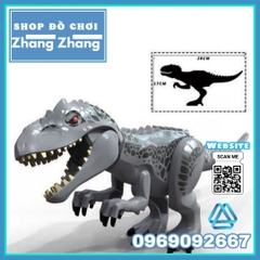[28 cm] Xếp hình khủng long Gray Tyrannosaurus Jurassic Park trong công viên kỷ jura Lego Minifigures 33060-25