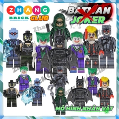 Xếp hình Batman : Arkham Harleen Victor Fries Quinzel Joker Reddier Catwoman Bane Lego Minifigures Pogo PG8186