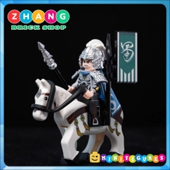 Xếp hình chiến mã Dạ chiếu ngọc sư tử Ngựa chiến của Triệu Tử Long trong Tam quốc diễn nghĩa Lego Minifigures DW001 006