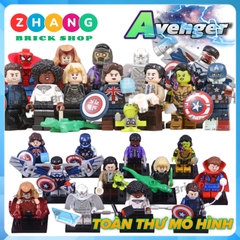 Đồ chơi xếp hình Bucky Scarlet Witch Vision Gamora Captain Falcon Loki Star-Lord Minifigures POGO PG8298