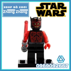 Xếp hình Star Wars Luke Skywalker - Ben Kenobi - Maul - Kao Darth Sidious - Anakin - C-3PO Lego Minifigures POGO PG8021