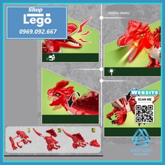 Xếp hình khủng long Protohorn Stegosaurus kêu được trong Công viên kỷ Jurassic World Lego Minifigures YG77088