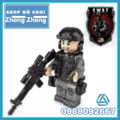 Xếp hình lực lượng đặc nhiệm phản ứng nhanh SWAT Mỹ đầy đủ phụ kiện Lego Minifigures 820024 no.820024