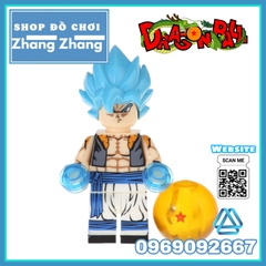 Xếp hình 7 viên ngọc rồng Dragon Ball Gogeta Goku Vegeta Gohan Cumber Tapion Mira Lego Minifigures Kopf KF6069