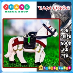 Xếp hình chiến mã Dạ chiếu ngọc sư tử Ngựa chiến của Triệu Tử Long trong Tam quốc diễn nghĩa Lego Minifigures DW001 006