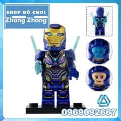 Xếp hình Người sắt War Machine Hawkeye Pepper Mk85 Mk50 Hulk Iron Man Avengers : Endgame Lego Minifigures Koruit KT1026