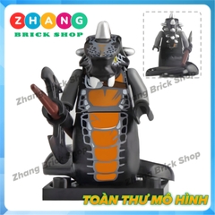 Xếp hình Ninjago Tộc rắn Chop rai Skales Acidicus Pythor Skalidor Bytar Rattla Fangdam Lego Minifigures Lele A025 032