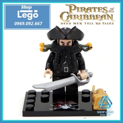 Xếp hình Pirates of the Caribbean Jack Sparrow - Hadras - Blackbeard Angelica Brickbeard Lego Minifigures KSZ 518