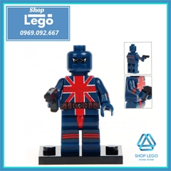 Xếp hình Forge - Domino - Omega Red - Sunfire - Radioactive Man- Pyro- Ripclaw- Union Jack Lego Minifigures POGO PG8082