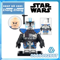 Đồ chơi xếp hình Star Wars Chiến tranh giữa các vì sao ARC Commander Colt Commander Wolffe Minifigures Xinh X0333