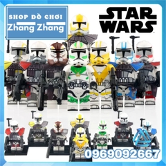 Đồ chơi xếp hình Star Wars Chiến tranh giữa các vì sao ARC Commander Colt Commander Wolffe Minifigures Xinh X0333