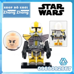 Đồ chơi xếp hình Star Wars Chiến tranh giữa các vì sao ARC Commander Colt Commander Wolffe Minifigures Xinh X0333
