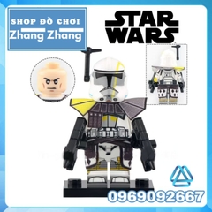 Đồ chơi xếp hình Star Wars Chiến tranh giữa các vì sao ARC Commander Colt Commander Wolffe Minifigures Xinh X0333