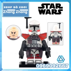 Đồ chơi xếp hình Star Wars Chiến tranh giữa các vì sao ARC Commander Colt Commander Wolffe Minifigures Xinh X0333