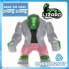 Đồ chơi xếp hình Thằn lằn Lizard trong Người nhện Spider Man Marvel Minifigures Bigfigures POGO PG1806 PG8118