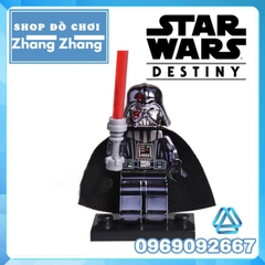 Đồ chơi Xếp hình Star Wars Darth Vader mạ Crom bóng siêu tinh tế Minifigures POGO PG802