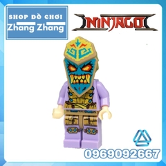Đồ chơi xếp hình Ninjago Kai Zane Cole Lloyd Jay đại chiến Thunder Keeper trong Ngôi làng rừng xanh Minifigures