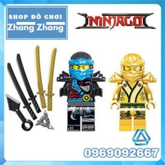 Đồ chơi xếp hình Ninjago Kai Nya Jay Cole Zane Lloyd tặng kèm Golder Ninja Minifigures KSZ716