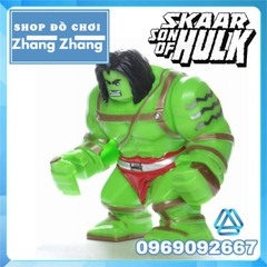Đồ chơi xếp hình Skaar Son of Hulk người khổng lồ xanh trong Marvel Minifigures Bigfigures POGO PG1801 PG8116