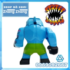 Đồ chơi xếp hình Streex trong Street Shark Cá mập đường phố Minifigures KOPF KF1660 KF6152