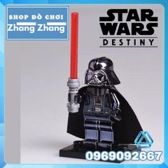 Đồ chơi Xếp hình Star Wars Darth Vader mạ Crom bóng siêu tinh tế Minifigures POGO PG802