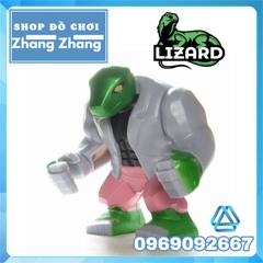Đồ chơi xếp hình Thằn lằn Lizard trong Người nhện Spider Man Marvel Minifigures Bigfigures POGO PG1806 PG8118