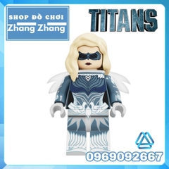 Đồ chơi Xếp hình Biệt đội Titans Superboy Dove Hawk Aqualad Wonder Girl Raven Robin Beast Boy Minifigures Kopf KF6114