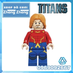Đồ chơi Xếp hình Biệt đội Titans Superboy Dove Hawk Aqualad Wonder Girl Raven Robin Beast Boy Minifigures Kopf KF6114