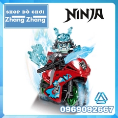 Đồ chơi xếp hình xe đua kèm Kai Nya - Jay Lloyd - Cole Zane - General Vex - Ice Empere Ninja Minifigures PRCK 61082