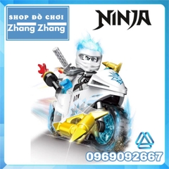 Đồ chơi xếp hình xe đua kèm Kai Nya - Jay Lloyd - Cole Zane - General Vex - Ice Empere Ninja Minifigures PRCK 61082