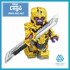Xếp hình Thanos trong Avengers Endgame tặng song đao và mũ giáp đầy đủ Lego Minifigures V005