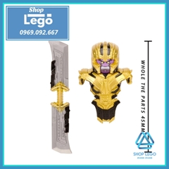 Xếp hình Thanos trong Avengers Endgame tặng song đao và mũ giáp đầy đủ Lego Minifigures V005
