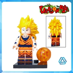 Đồ chơi xếp hình Dragon ball Perfect Cell Son Goku Ultra Instinct 7 viên ngọc rồng Minifigures Kopf KF6165