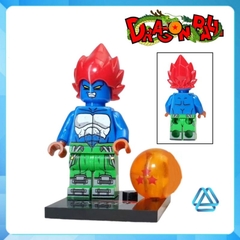 Đồ chơi xếp hình Dragon ball Perfect Cell Son Goku Ultra Instinct 7 viên ngọc rồng Minifigures Kopf KF6165