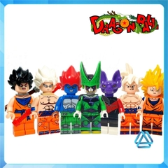 Đồ chơi xếp hình Dragon ball Perfect Cell Son Goku Ultra Instinct 7 viên ngọc rồng Minifigures Kopf KF6165