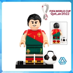 Đồ chơi xếp hình lắp ráp cầu thủ bóng đá nổi tiếng Ronaldo Messi Neymar De Bruyne Bale Minifigures G0103