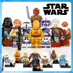 Đồ chơi xếp hình Star Wars Obi Wan Rahm Kota Darth Vader C-3PO Ahsoka Mace Windu Clone Trooper Minifigures TV6101
