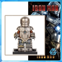 Đồ chơi xếp hình lắp ráp Người sắt Iron Man MK1 Mark 1 mạ ánh màu crom cao cấp của tiến sĩ Tony Stark Minifigures CQ01