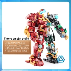 Đồ chơi xếp hình Hulkbuster trong người sắt Iron Man phiên bản lai người khổng lồ xanh Minifigures LW2081