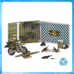 Đồ chơi xếp hình Trại dã chiến tác chiến điện tử quân đội cảnh sát Minifigures J775